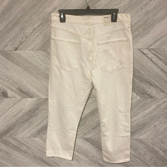 AGOLDE | Riley High Rise Straight Crop Jeans In Veil White NEW Size 31 - Picture 9 of 13